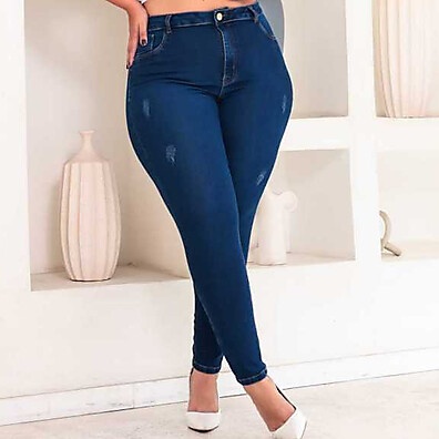 Jeans Plus Size Cintura Alta: Empina Bumbum!