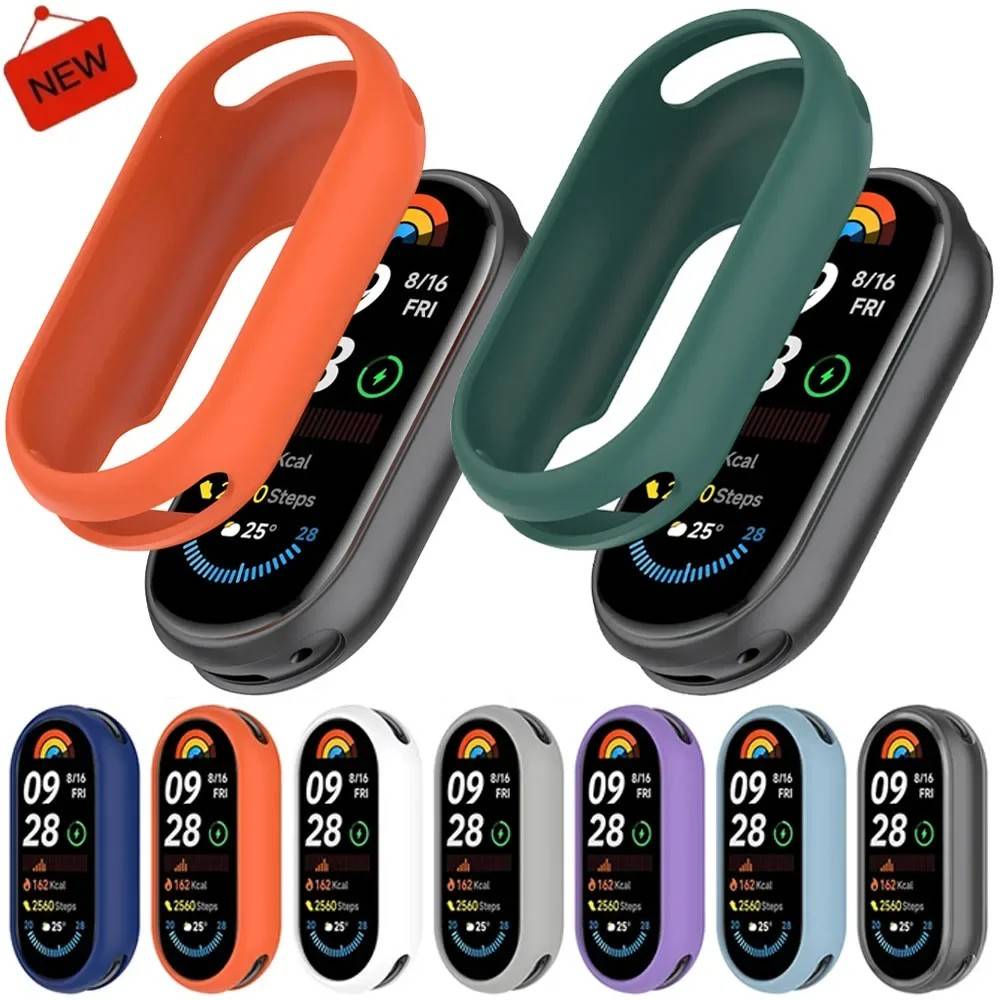 Bumper de Silicone Mi Band 8/9/10: Proteção Anti-Choque