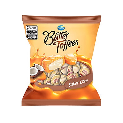 Butter Toffees Coco Arcor: Sabor Cremoso 90g