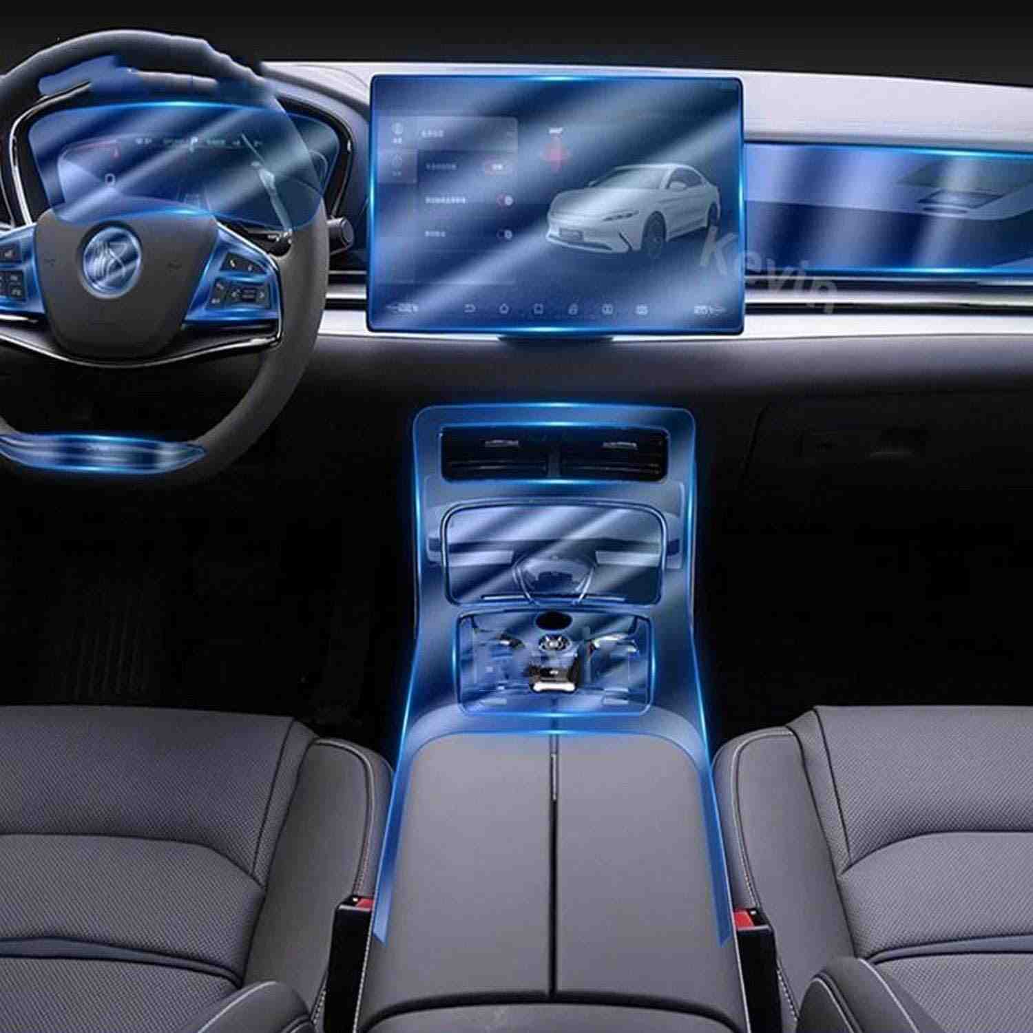 Proteção Premium para BYD Han EV DM-i 2020-2024: Película Transparente para Console e Tela de Navegação