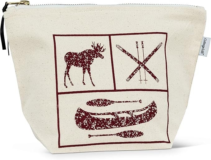 Abbott Collection 1256-POUCH-11 Bolsa de crachá de ícones - 17,8 x 26,7 cm C, marfim/vermelho
