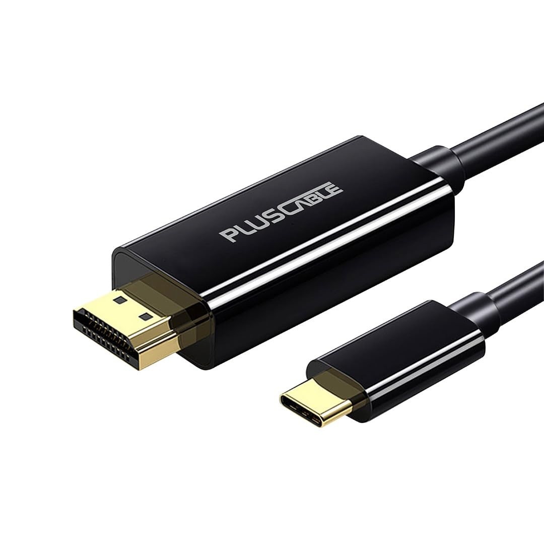 PlusCable Cabo USB-C para HDMI 4K 60Hz - Conexão Ultra HD Impecável (2 Metros)