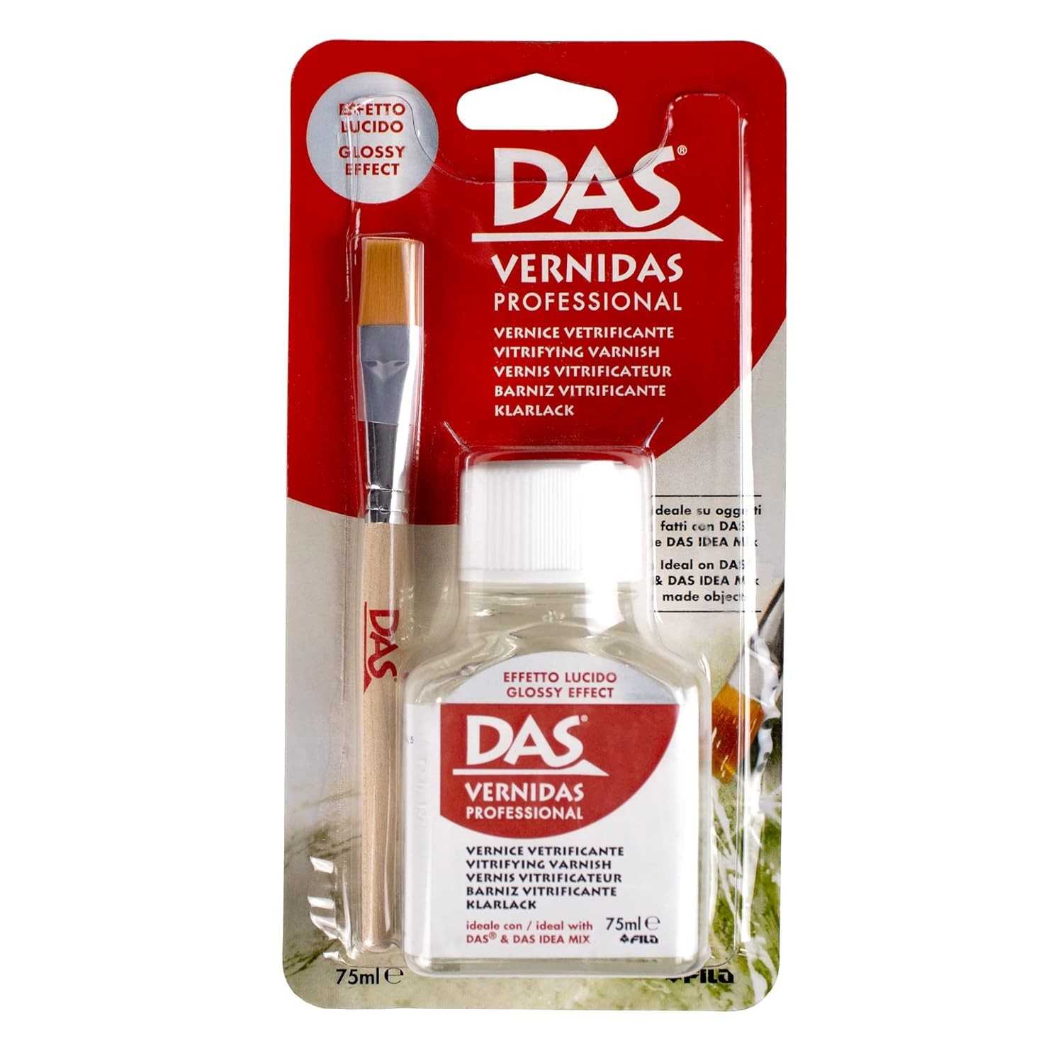 DAS Verniz Protetivo Vitrificante Professional: Brilho Intenso e Proteção Duradoura (75ml c/ Pincel)