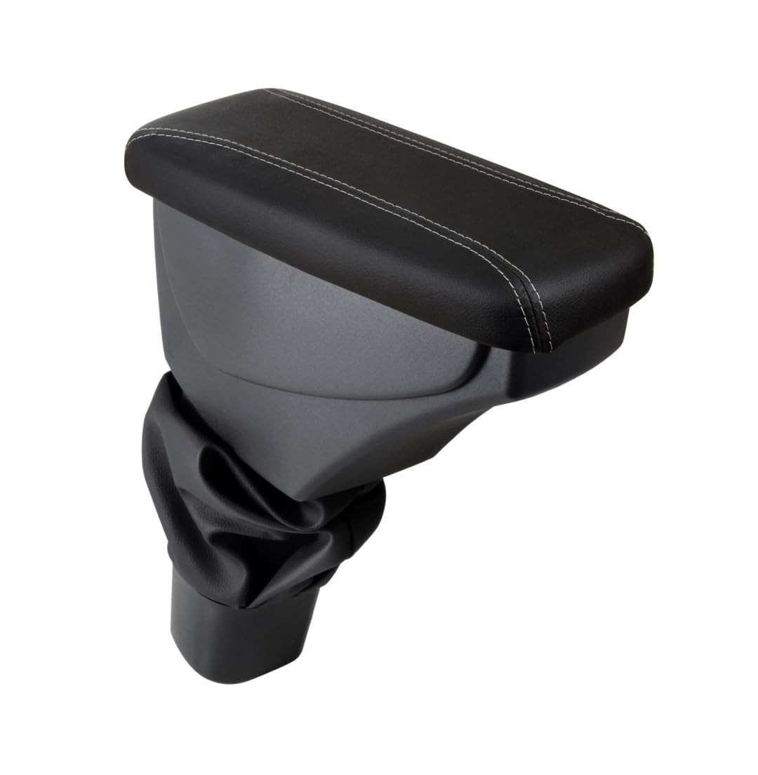 Apoio de Braço Premium Courvin Preto c/ Costura Cinza para Chevrolet Onix 2020+