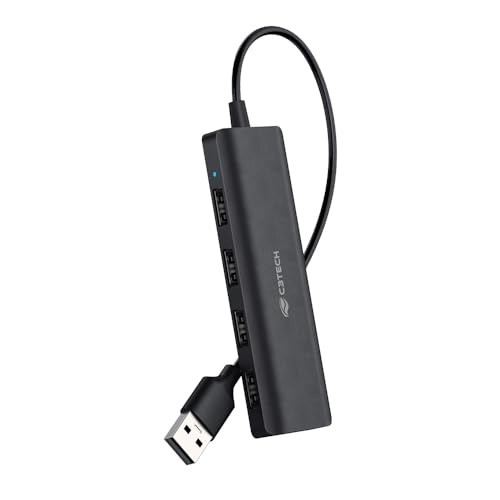 Hub USB 2.0 C3Tech HU-230BK com 4 Portas de saida USB Plug and Play