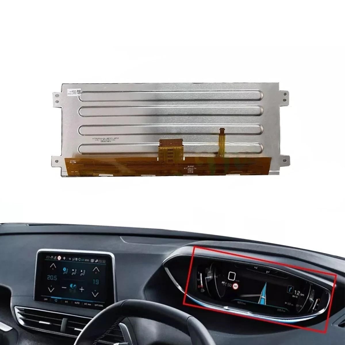 Display LCD de Reposição para Painel Citroën C4 Picasso II - LLB123LT01