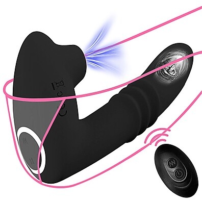 Vibrador 2 em 1 com Sucção e Controle Remoto - C9V5