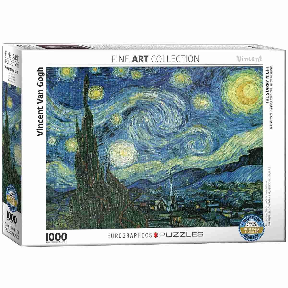 Quebra-Cabeça Sternennacht de Van Gogh - 1000 Peças - Arte e Diversão para Adultos