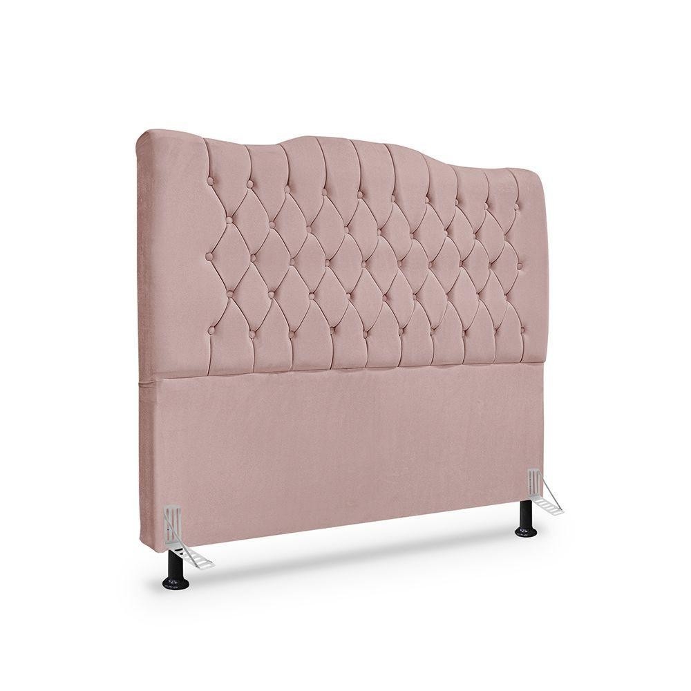 Cabeceira Casal Veludo Rose Dunas: Conforto e Elegância