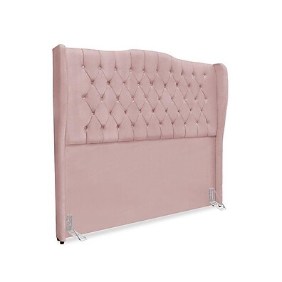 Cabeceira de Cama Casal 140cm Dubai: Veludo Rose