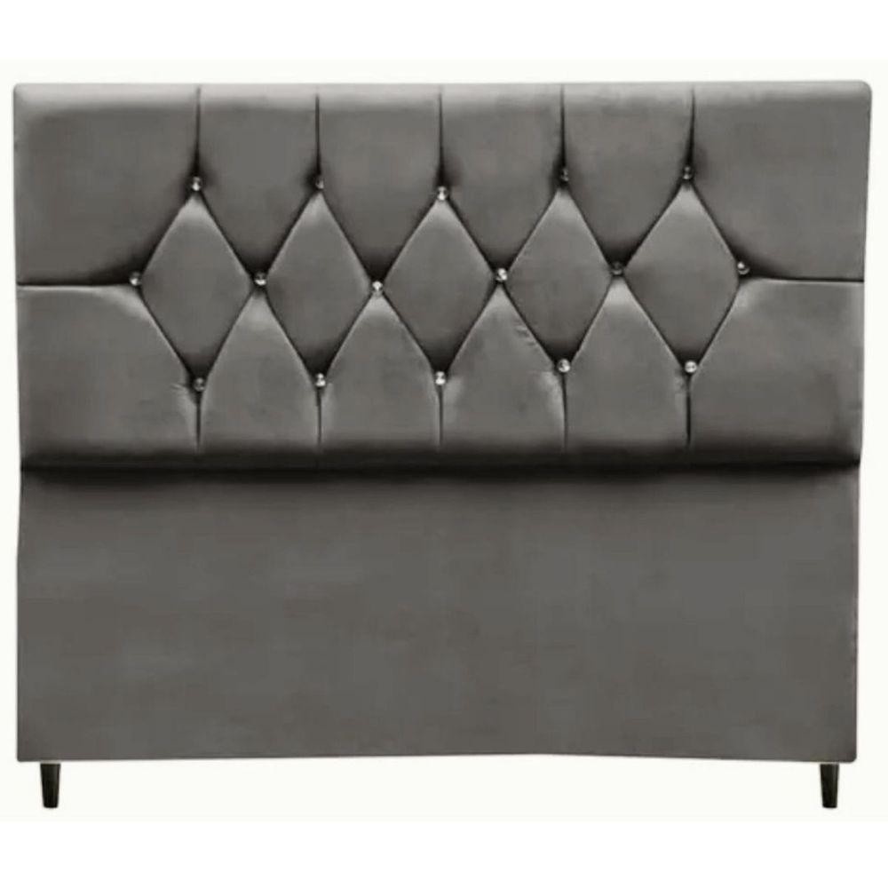 Cabeceira King Estofada Geovana: Suede e Elegância