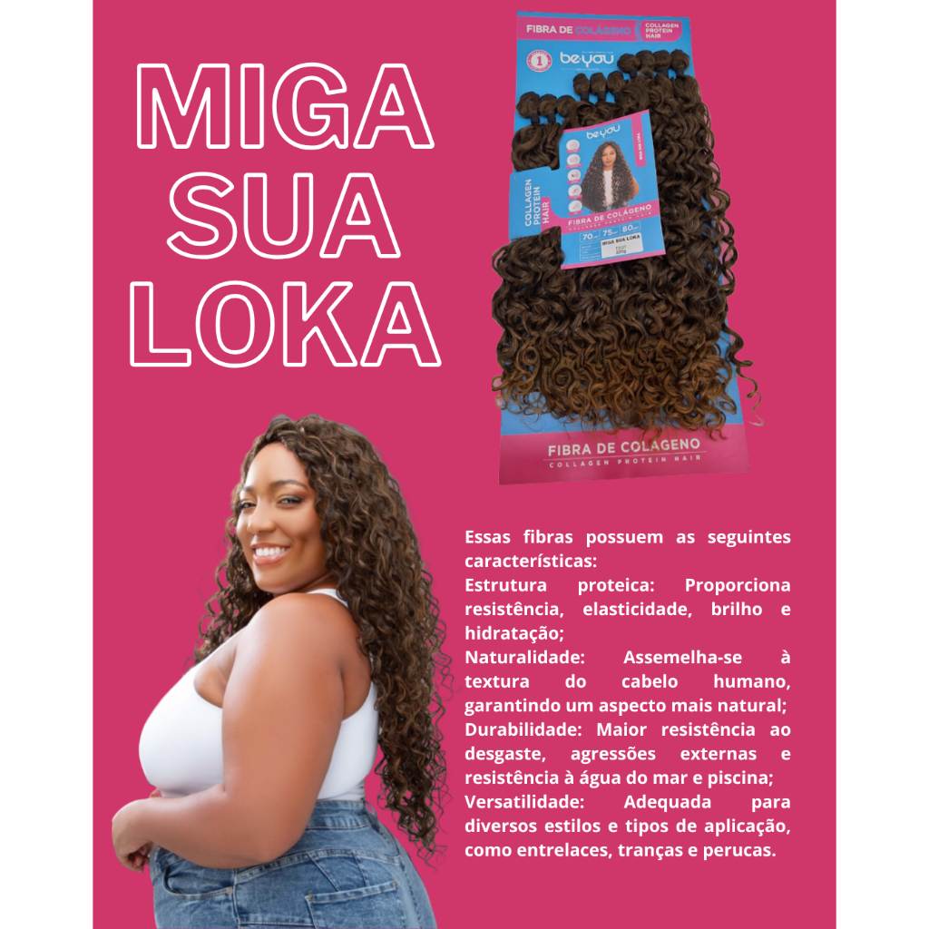 Cabelo Be You Miga Sua Loka: Fibra de Colágeno para Cachos Perfeitos