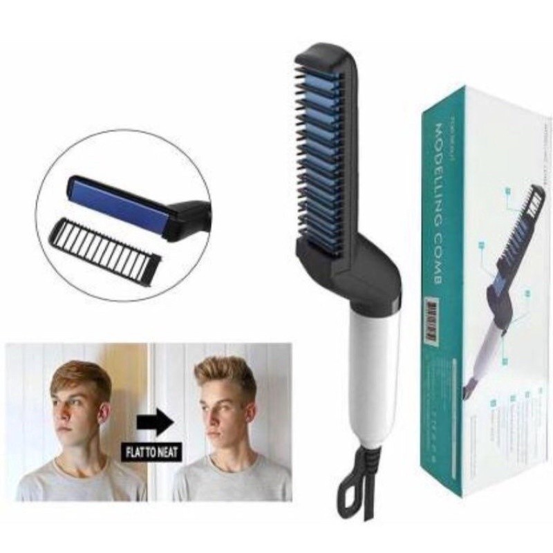 Conjunto de Ferro Portátil para Barba e Cabelo