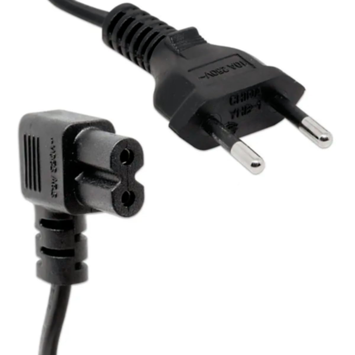 Cabo de Força 90º Universal Bipolar 1,5m - Ideal para TVs, Consoles e Notebooks