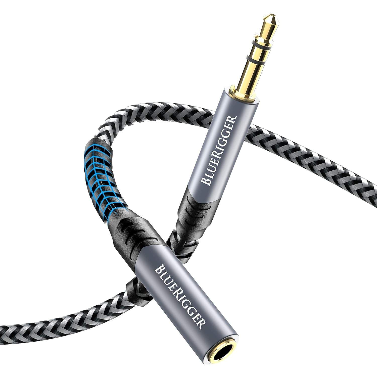 BlueRigger Cabo Extensor de Áudio 3.5mm (15m) - Som Hi-Fi e Conexão Ampliada