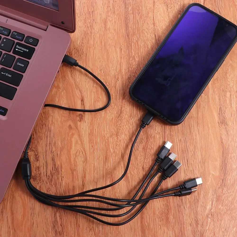 Cabo 6 em 1 USB-C: Carregue 6 Dispositivos!