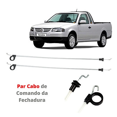 Cabo da Fechadura Saveiro/Gol/Parati: Kit Completo