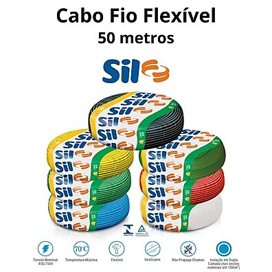 Cabo Elétrico Antichama 2,5mm: 50m de Segurança