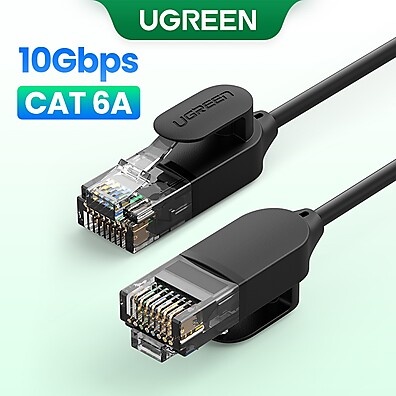 Cabo Ethernet CAT6A UGREEN 10Gbps Ultra Slim – Alta Velocidade e Design Inovador
