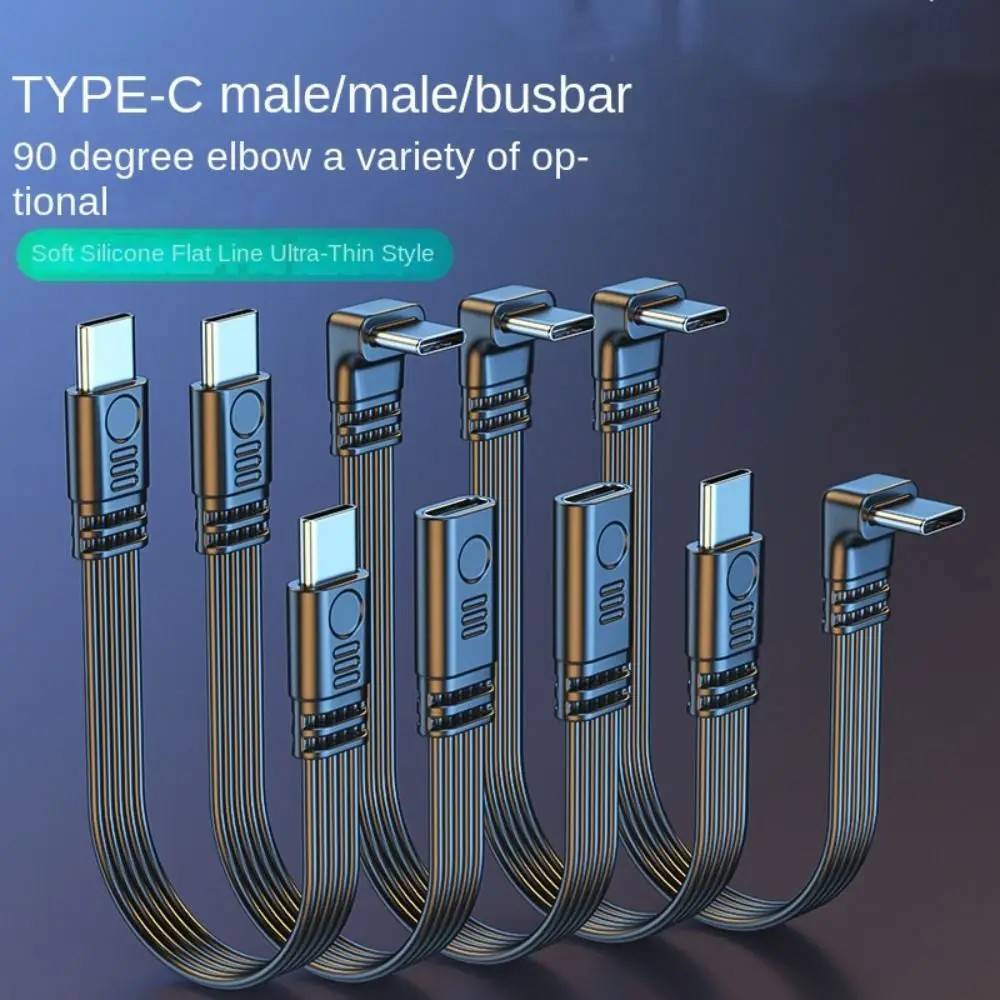 Cabo Extensor USB-C 90°: Carregue e Transfira Dados Rápido!