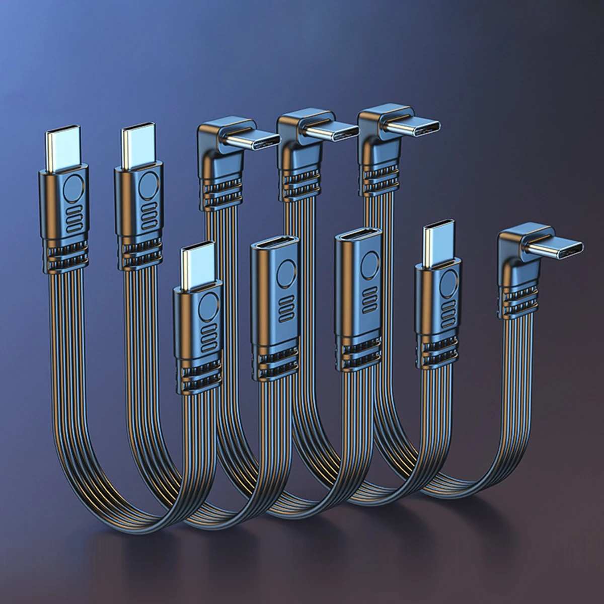 Cabo Extensor USB-C 90°: Carregue e Transfira Dados!
