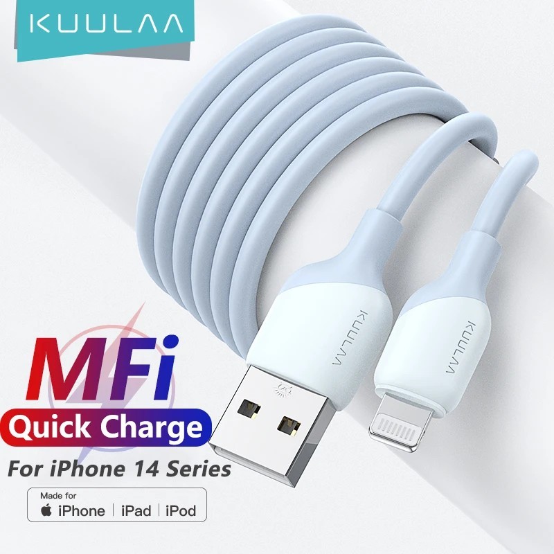 Cabo iPhone KUULAA MFi: Carregamento Rápido e Durável