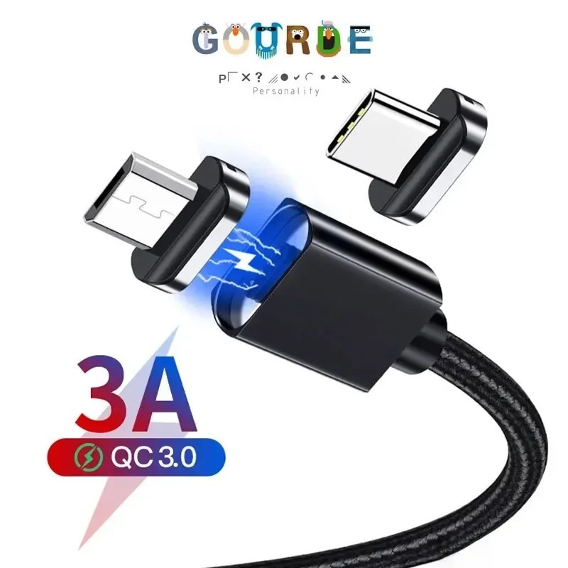 Cabo Magnético Gourde 3A: Carregue Rápido!
