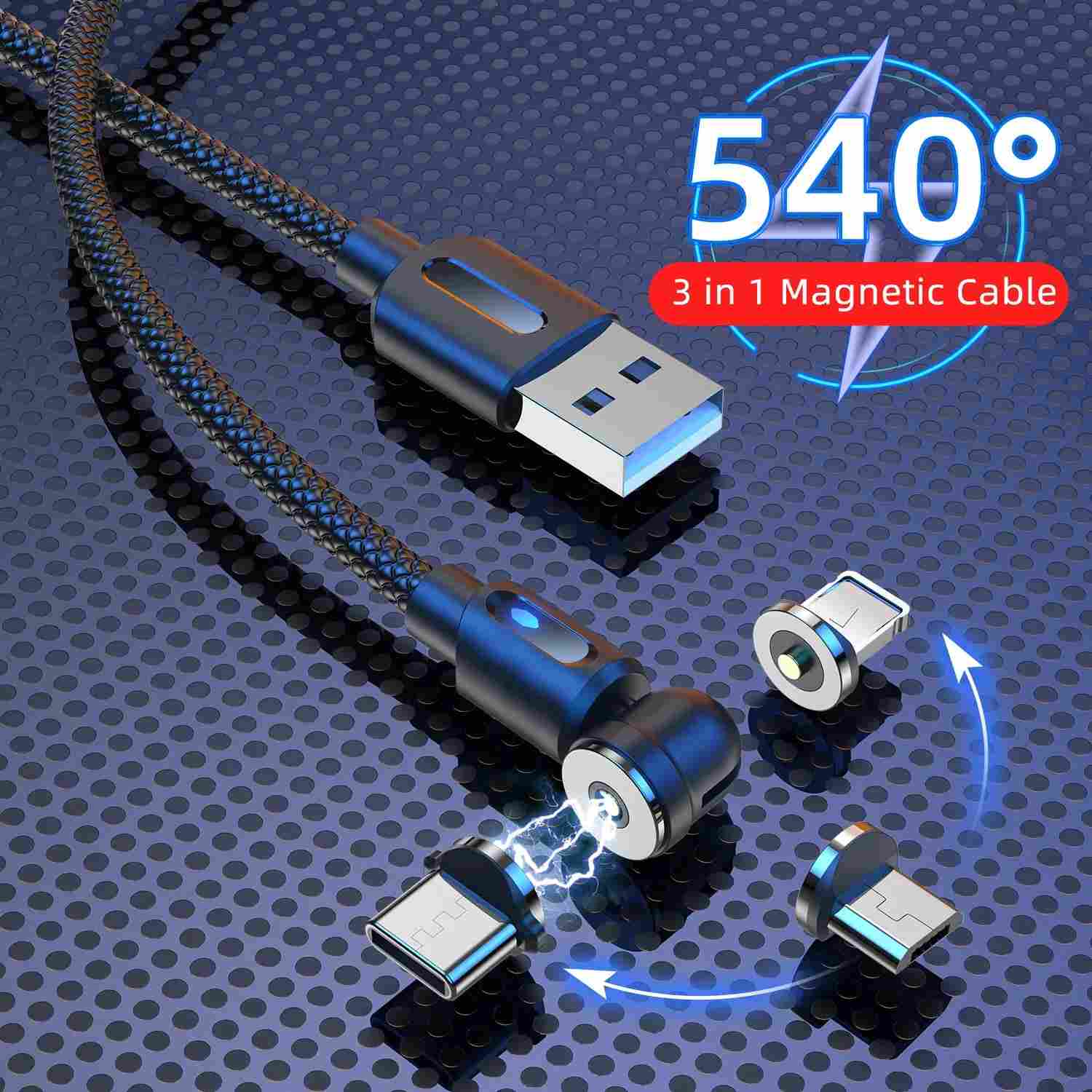 Cabo Magnético USB-C: Carregue Rápido!