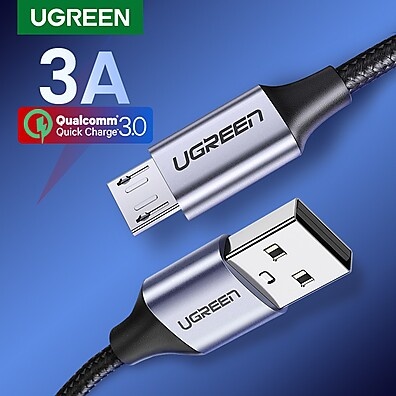 Cabo Micro USB 3A UGREEN – Carregamento Rápido e Dados