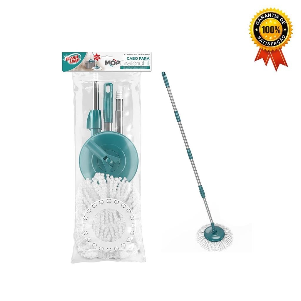 Cabo Mop Giratório Fit: Limpeza Fácil e Eficaz!