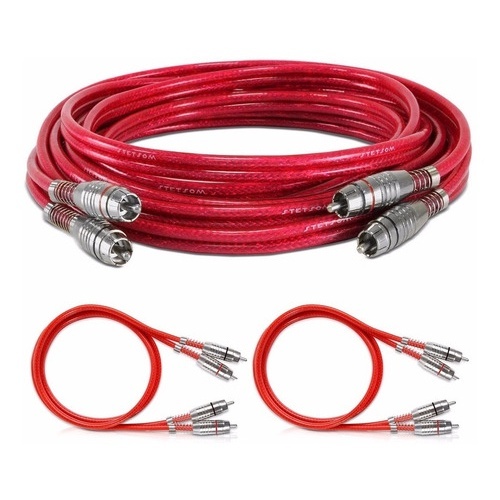 Cabo RCA: Kit Instalação Completo (5m + 2x1m)