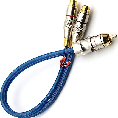 Cabo RCA Y 1xMacho/2xFêmeas Azul - Som Limpo e Sem Interferência