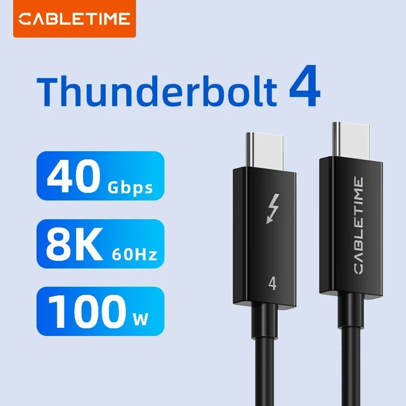 Cabo Thunderbolt 4: 8K, 100W e 40Gbps