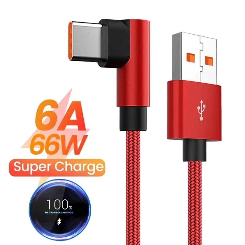 Cabo Turbo USB-C 6A 66W: Carregue Rápido!