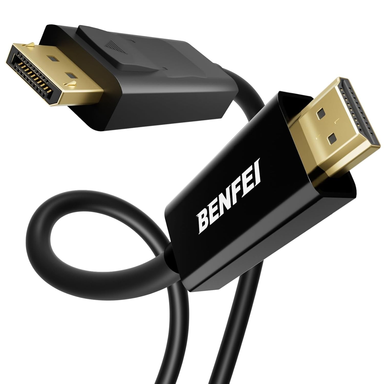Cabo DisplayPort para HDMI BENFEI 1.8m 4K Unidirecional - Conexão Premium para Lenovo, HP, ASUS, Dell e Mais