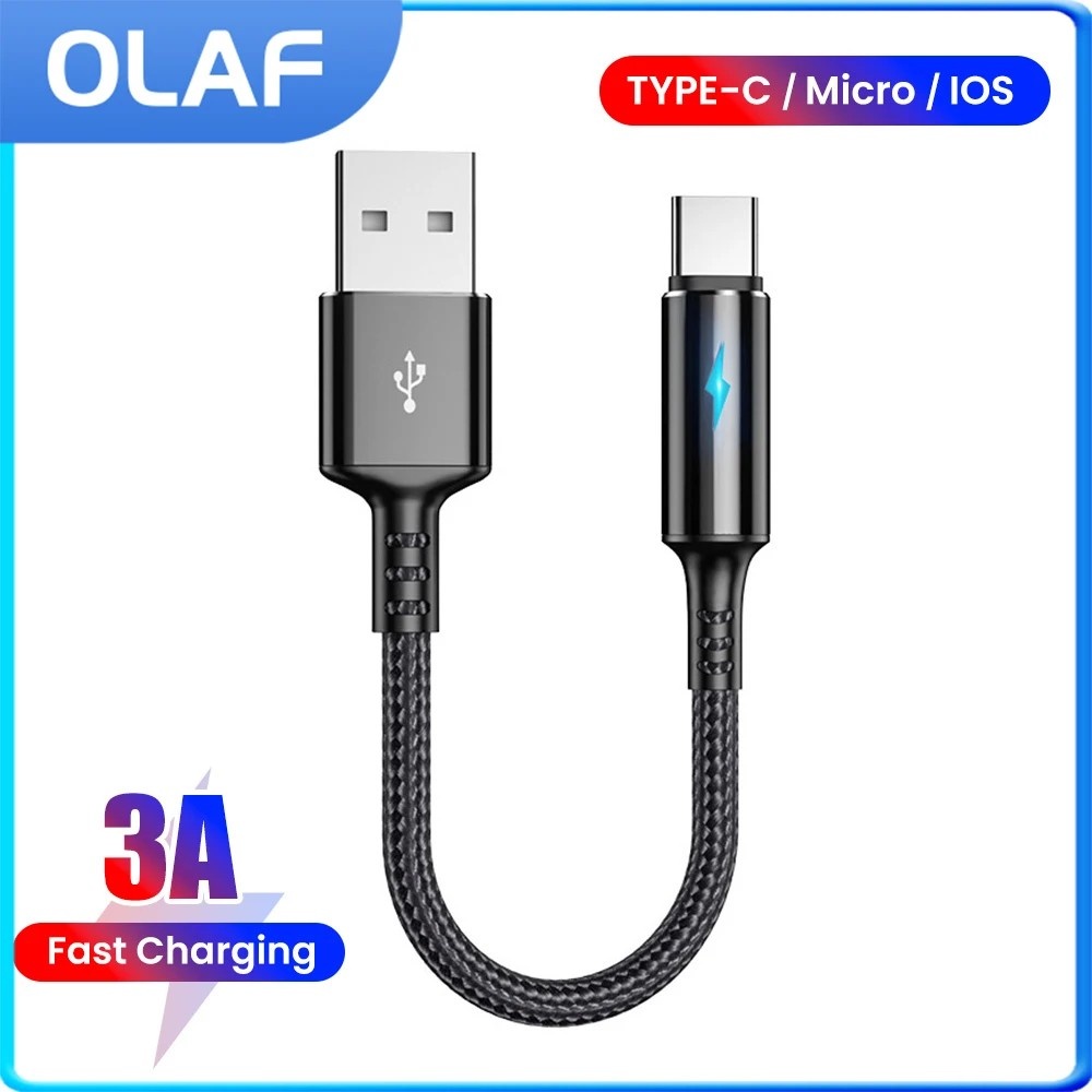 Cabo USB 25cm: Carregamento Rápido e Dados!