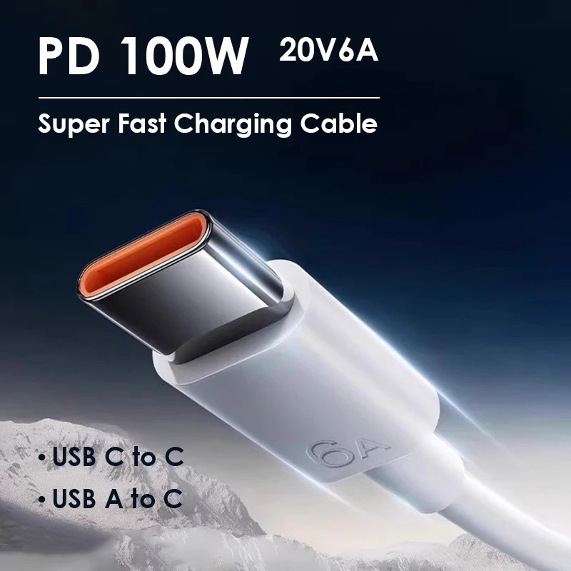 Cabo USB-C 100W: Carregamento Turbo para Huawei, Xiaomi e Mais!