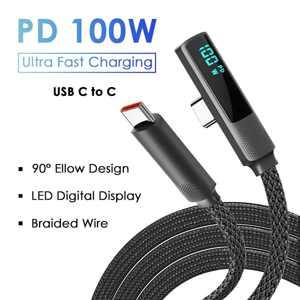 Cabo USB-C 100W com Display LED