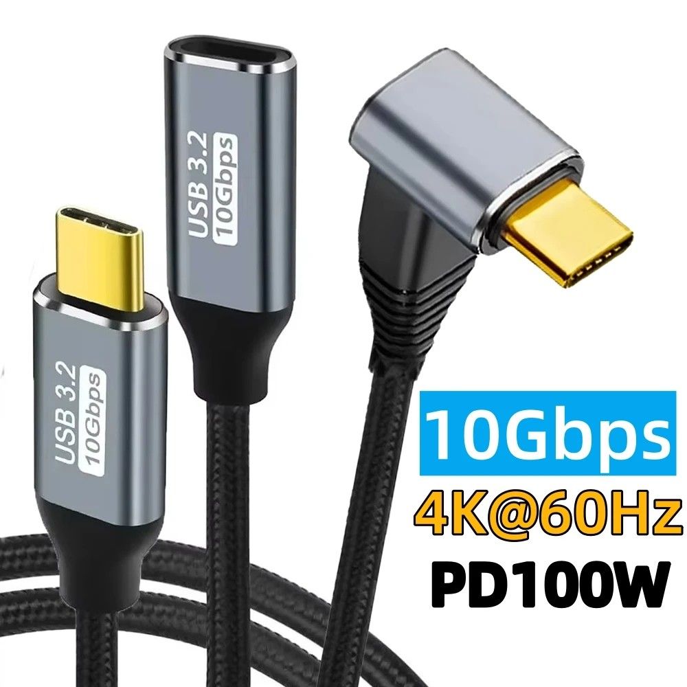 Cabo USB-C 10Gbps: Carregamento Rápido + 4K@60Hz