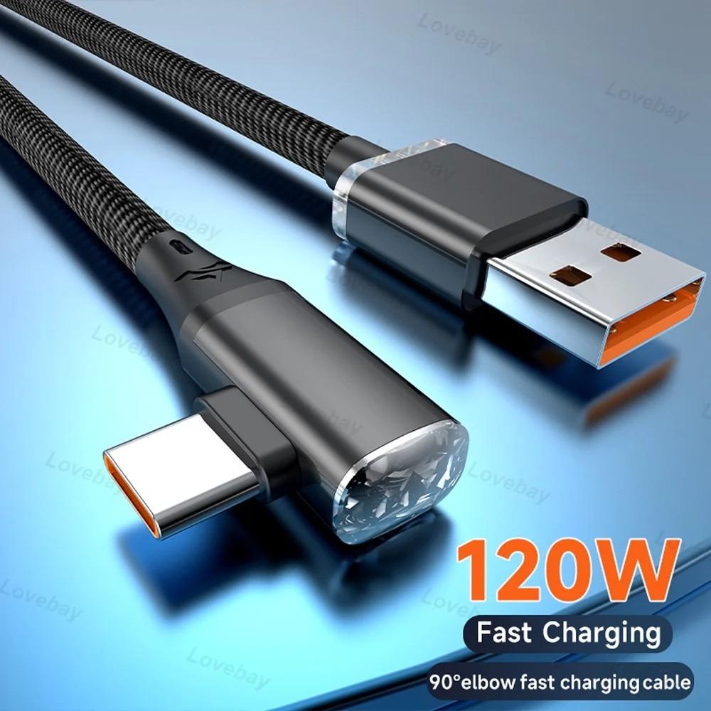 Cabo USB-C 120W Moskado: Carregamento Turbo e L-Shape!