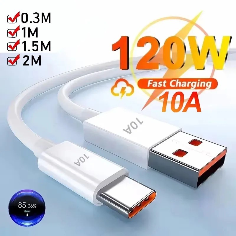 Cabo USB-C 120W Super Rápido: Carga Total em Minutos!