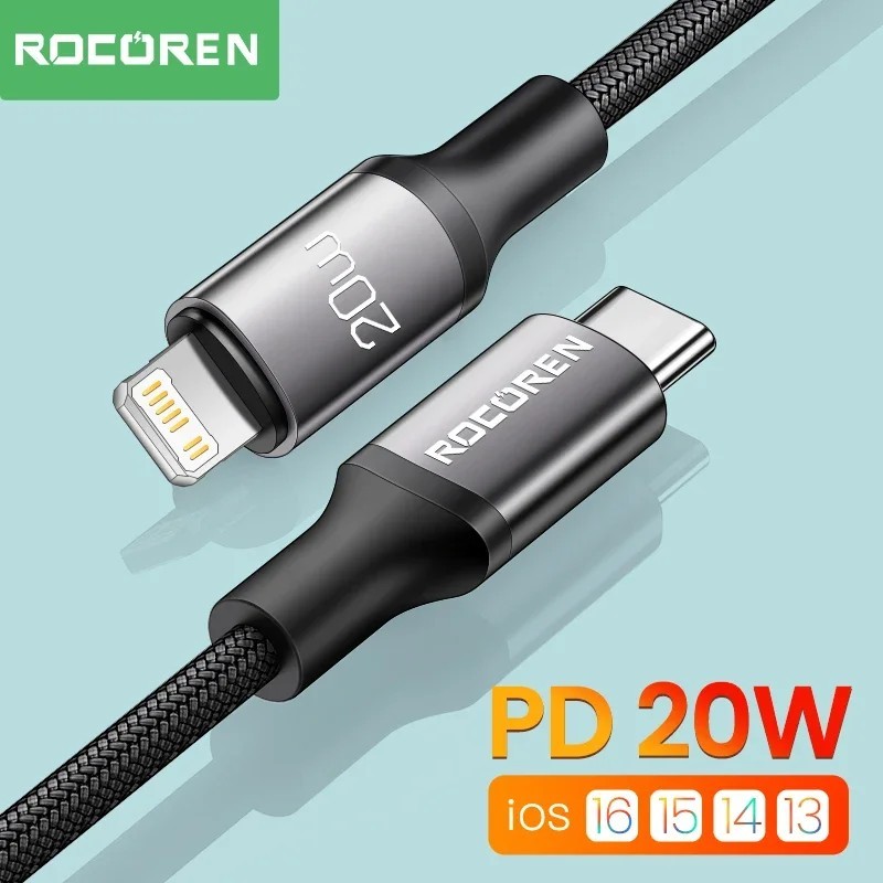 Cabo USB-C 20W Rocoren: Carregamento Turbo para iPhone