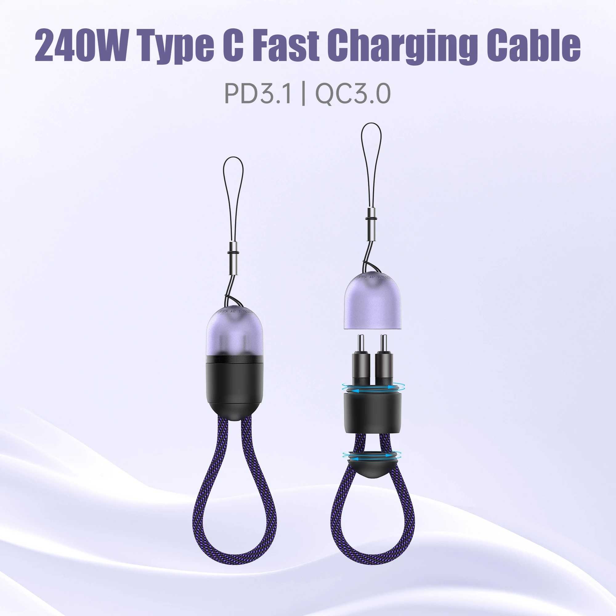 Cabo USB-C 240W: Carregamento Turbo + Dados!
