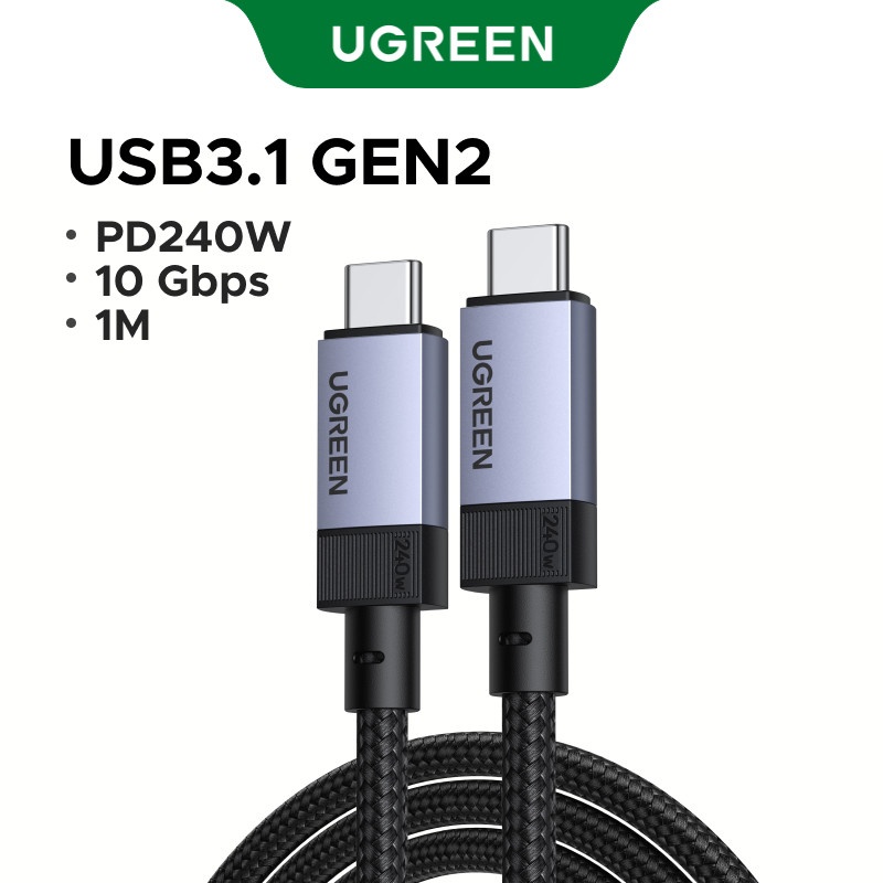 Cabo USB-C 240W UGREEN: Carregamento Turbo e Dados!