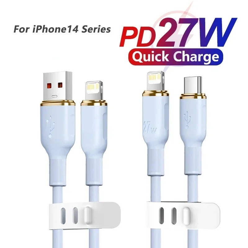 Cabo USB-C 27W para iPhone: Carregamento Super Rápido