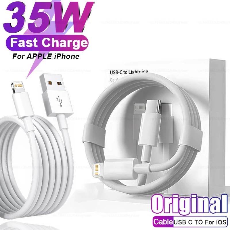 Cabo USB-C 35W: Carregamento Rápido iPhone 15/14