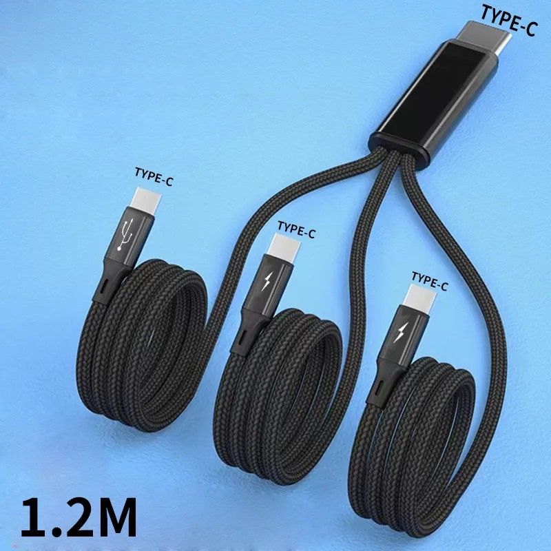 Cabo USB-C 3x1: Carregue Tudo!
