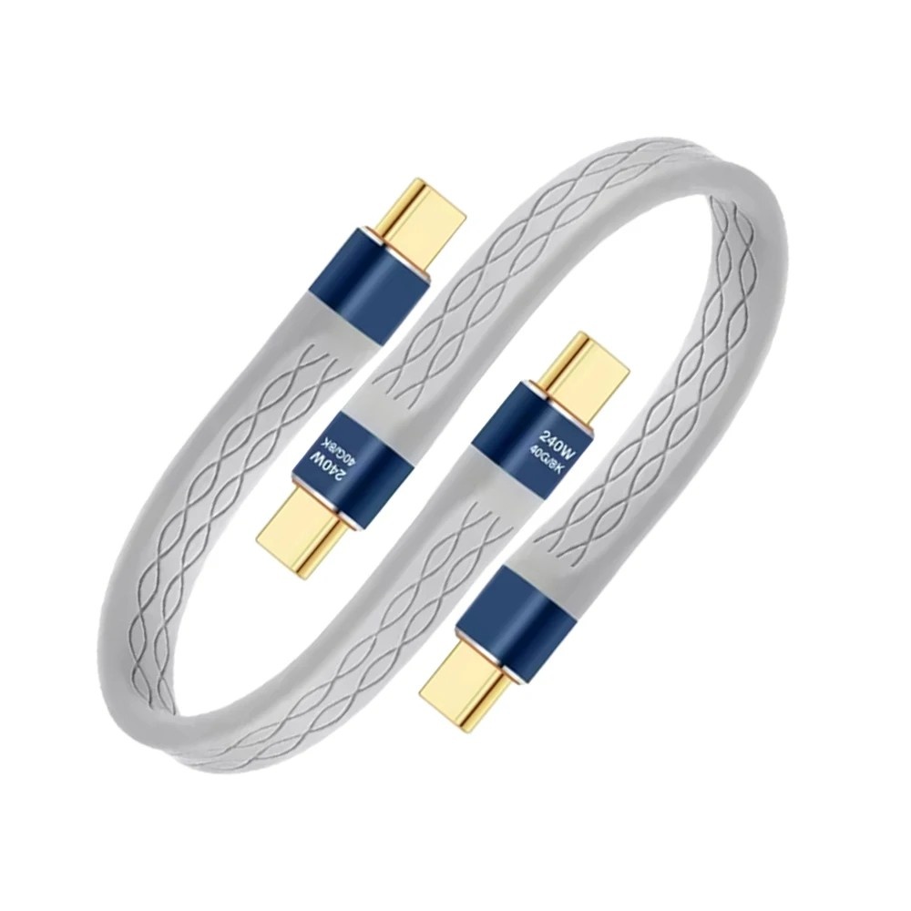 Cabo USB-C 40Gbps: Potência e Velocidade!