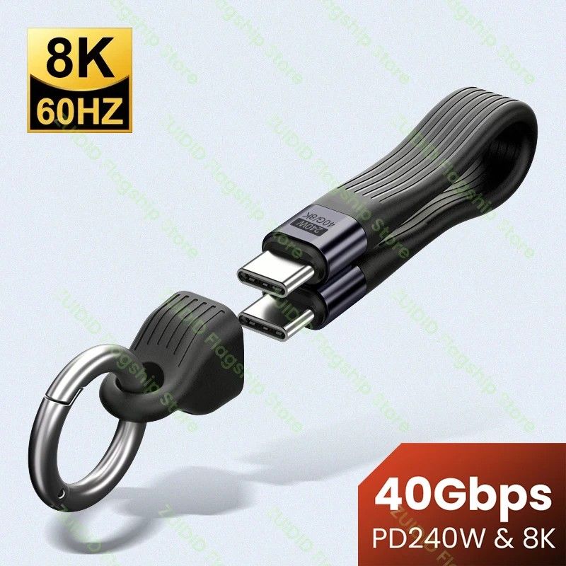 Cabo USB-C 40Gbps: Power Delivery 240W e 8K@60Hz