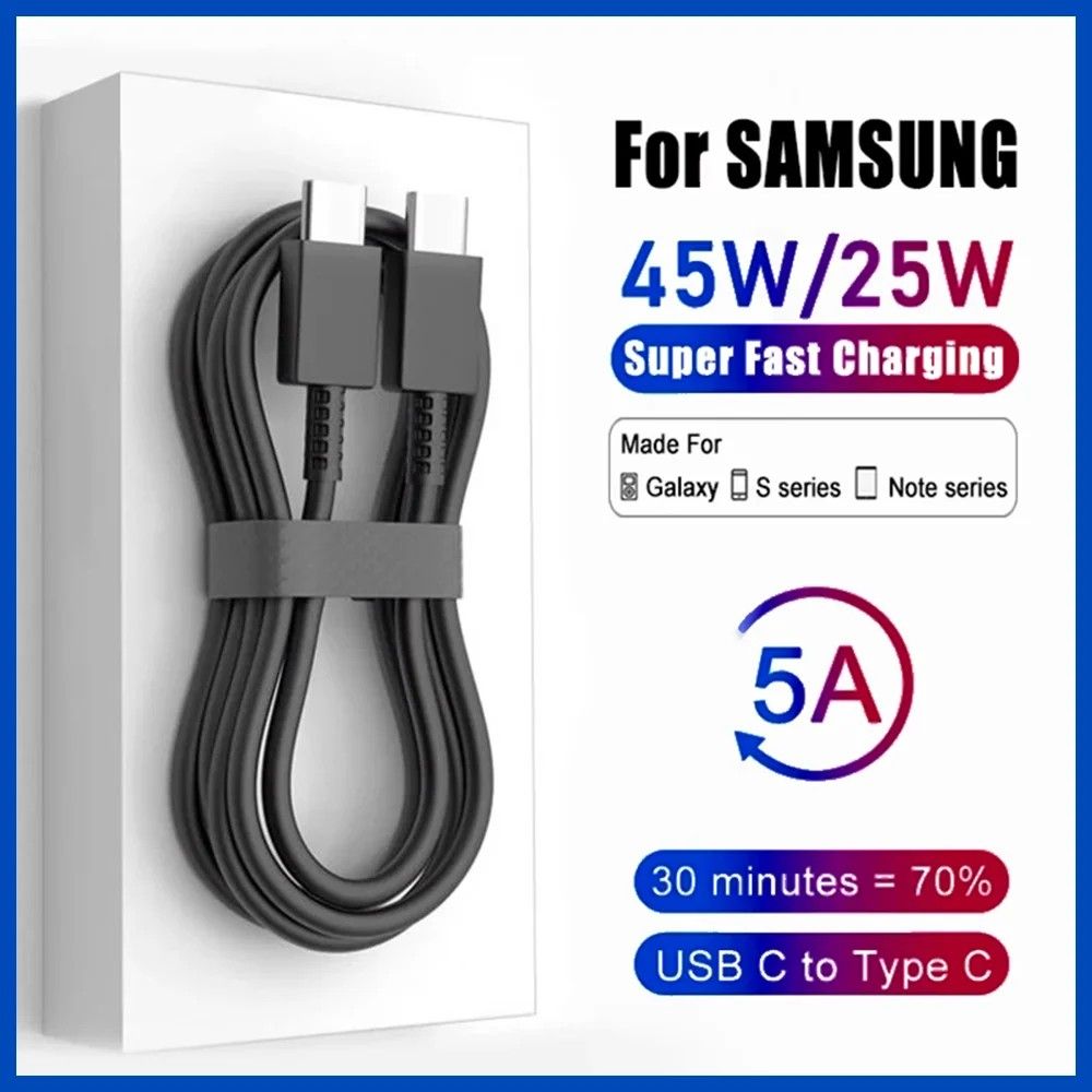Cabo USB-C 45W: Carregamento Turbo e Dados!